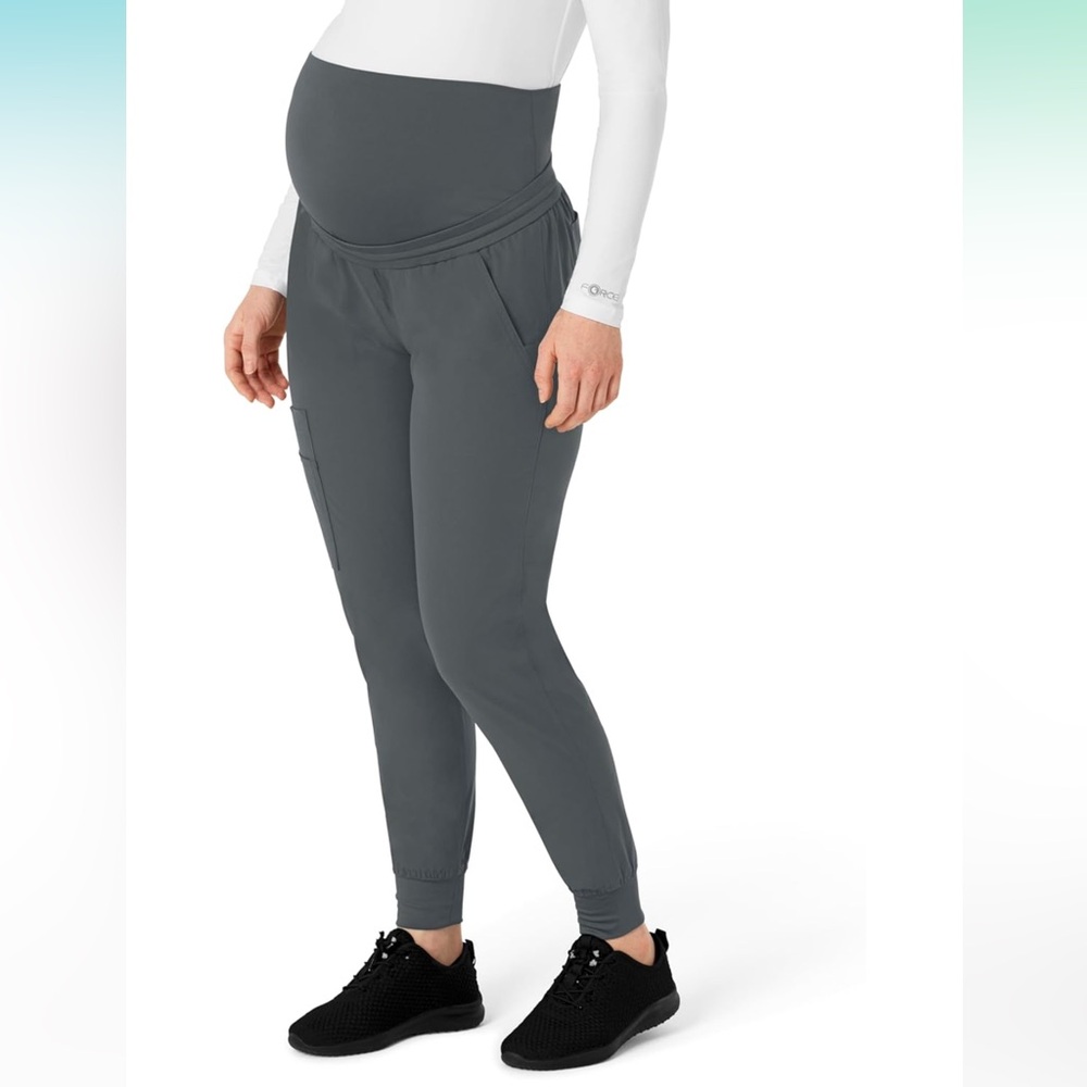 Carhartt Women's Maternity Jogger Scrub Pant, Pewter